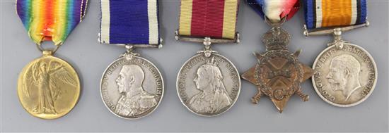 A group of 5 medals to 284347 Fred. Bennett, Stoker Petty Officer, Royal Navy,